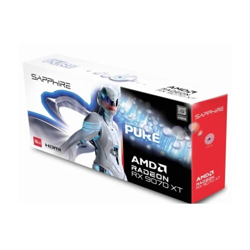 Sapphire Graficka karta PULSE RX 9070 XT GAMING AMD 16GB/GDDR6/256bit/crna Slike