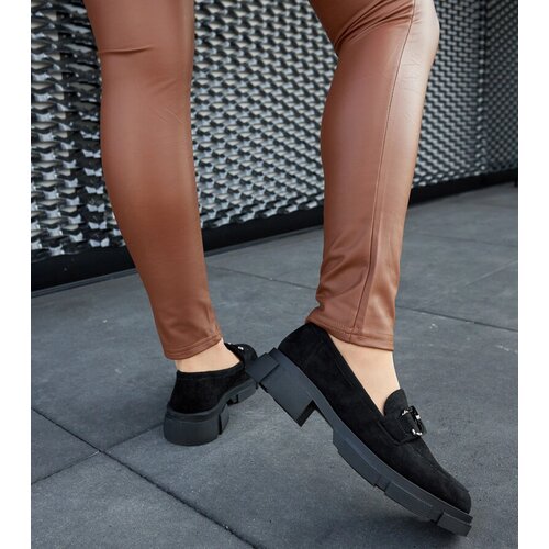Gemre Black Massive Loafers with a Buckle Alfredino Cene