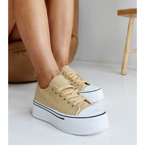 Gemre Dark Beige Sneakers on Thick Sole Bahira Cene