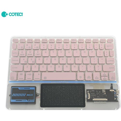  Tastatura Coteci Punk 84013 Wireless touchpad transparent pink Cene