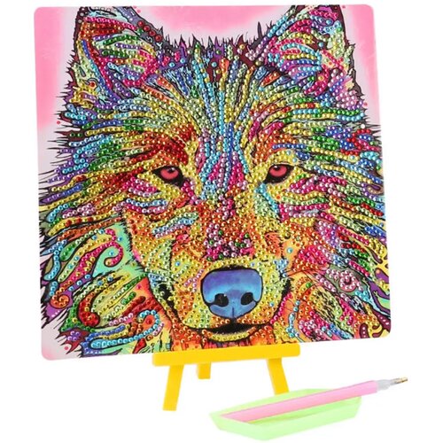 Magic Toys Dijamantno slikanje: Set za dijamantnu umjetnost Vuk 20x20 cm Cene