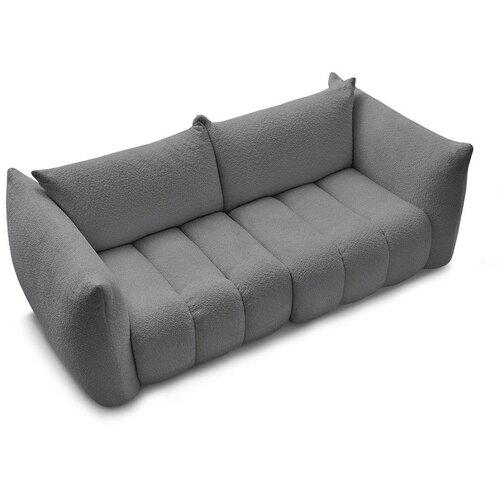 Bobochic Paris Siva sofa od boucl&amp;eacute; tkanine 234 cm Azra &amp;ndash; Slike