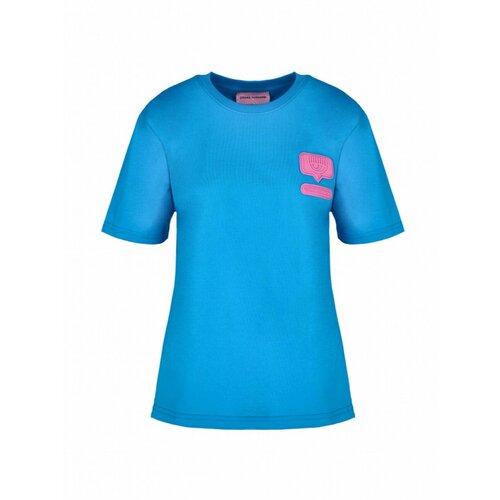 Chiara Ferragni plava ženska majica sa logom 21PE-CFT117 AQUARIUS Slike
