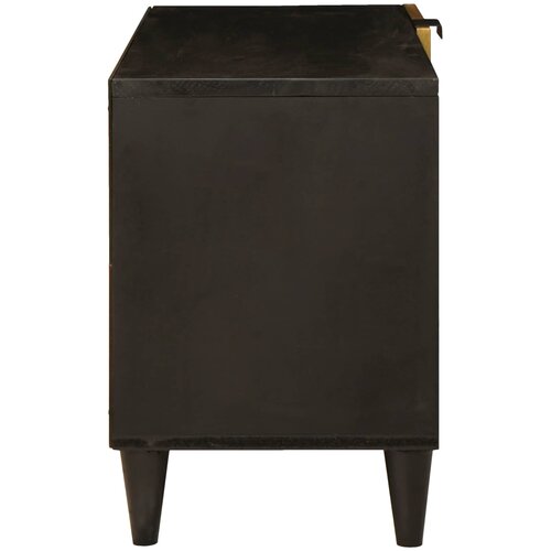  ormar Crna i zlatna 80 x 33 x 46 cm Konstruirano drvo Slike