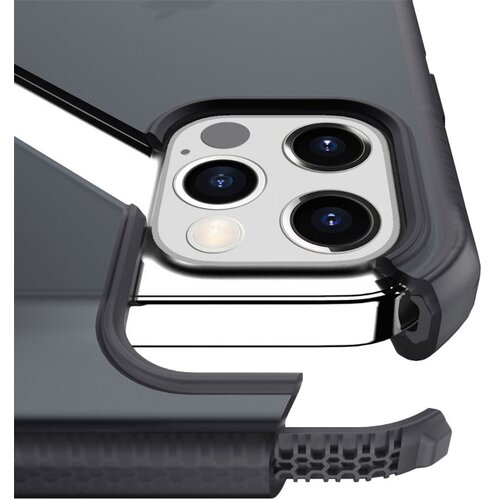  Maska za iPhone 12/ 12 Pro sivo Itskins Supreme Frost Antimicrobial crna Cene