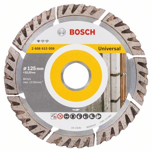 Bosch universal dijamantska rezna ploča 125x22,23 mm Slike