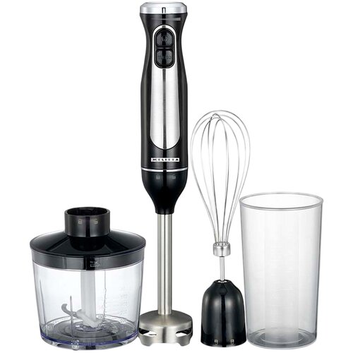 Melissa Komplet potopnega me&scaron;alnika 3-v-1 600W z mini sekalnikom in inox metlico, Črna / Srebrna, (5000265204) Cene