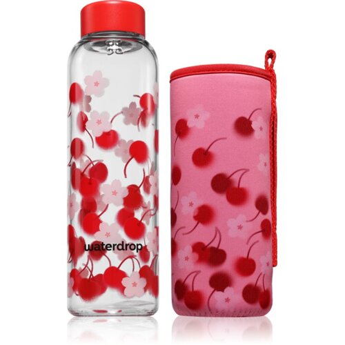 Waterdrop Glass Edition staklena boca za vodu Sour Cherry 1 kom Slike