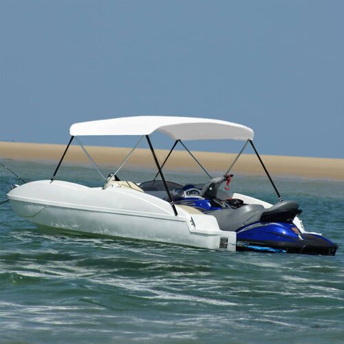 VidaXL Bimini tenda z 2 lokoma bela 150x120x110 cm, (20770270) Slike