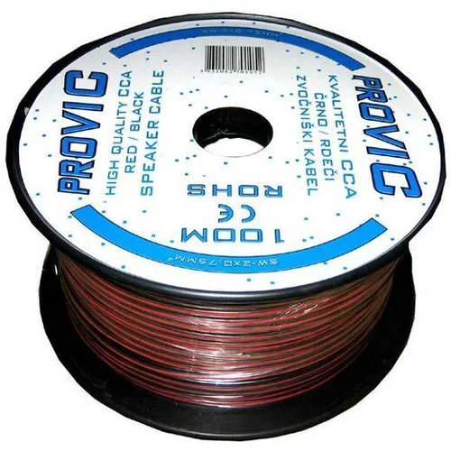 Cabletech kabel za avtozvočnike 100 m, 2x 1.5 mm2, rdeč-črn, SW-2X1.5