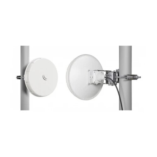 MikroTik wireless wire nray 2Gb/s gigabit aggregate outdoor ptp link (komplet 2 kom) 802.11ad na 60GHz dometa 1500m sa tanjir antenom 26cm, plug &amp;amp; play, aes kriptovanje, 802.3af/at poe inject +24V, temp -40&amp;ordm;&amp;divide;70&amp;ordm;C, ros L3 Slike