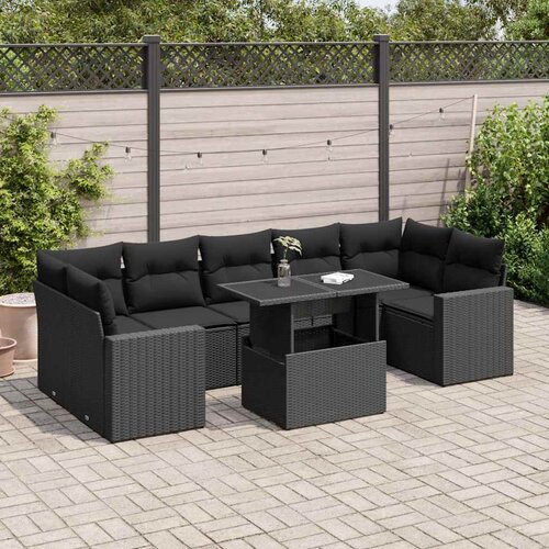  8-dijelni set vrtnih sofa od poliratana s jastucima Slike