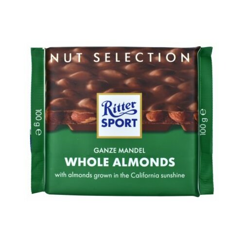 Ritter čokolada whole almond 100G Slike