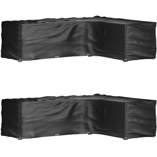 VidaXL Prevleka za pohi&amp;scaron;tvo L oblike 2 kosa 16 obročkov 260x210x80 cm Slike