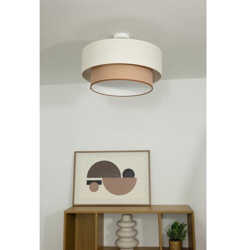  plafonski luster natia 1xE27/60W/230V &amp;oslash; 45 cm bela/braon Slike