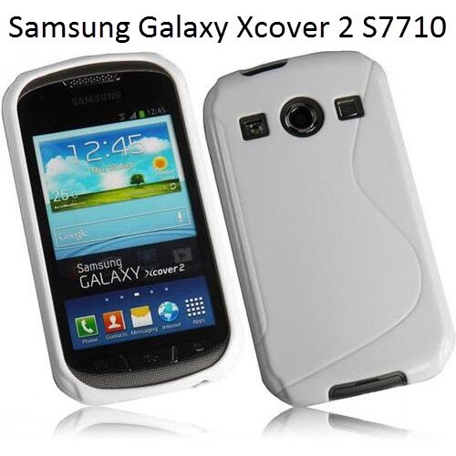  Gumijasti / gel etui S-Line za Samsung Galaxy Xcover 2 S7710 - beli Slike