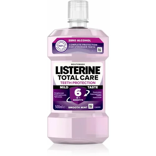 Listerine Total Care Zero ustna voda za popolno zaščito zob brez alkohola okus Smooth Mint 500 ml