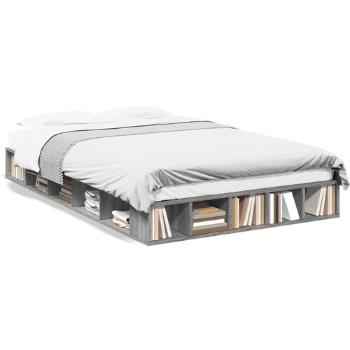 vidaXL Okvir za krevet boja hrasta 140x190 cm od konstruiranog drva Cijene