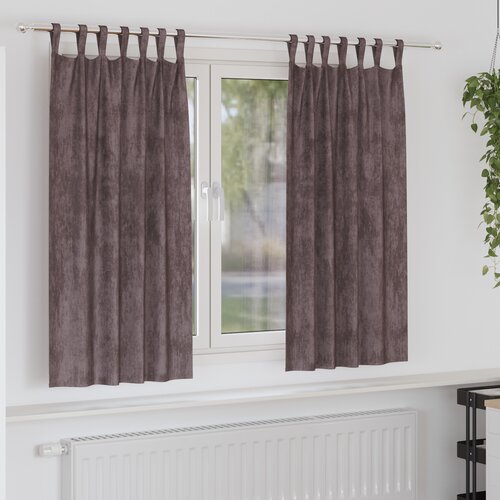 VidaXL žametne zavese 2 kosa z očesci Rjava 175x140 cm Slike