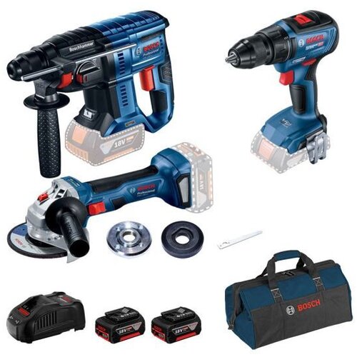 Bosch Set aku alata GBH 180-LI+GSR 18V-50+GWS 180-LI/ 2x5.0Ah + POKLON Kuhinjski robot MUM 5 Cene