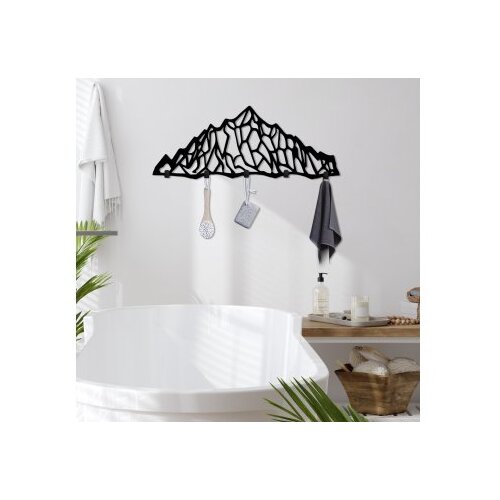WALLXPERT metalna zidna kuka crna boja striped mountains Slike