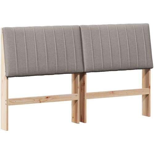 vidaXL Tapecirano vzglavje Taupe 160 cm Masivno borovo les, (5000109648) Cene