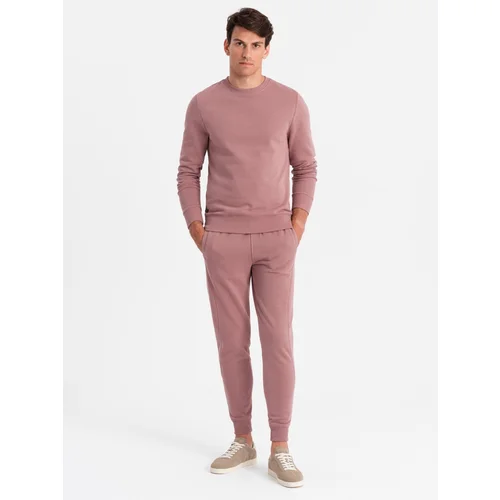 Ombre BASIC men's cotton sweatshirt set unbuttoned sweatshirt + joggers