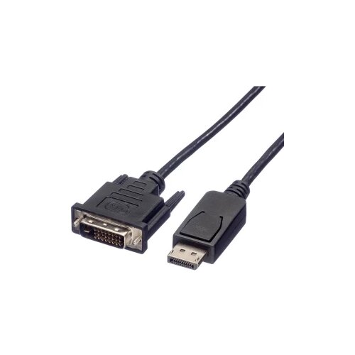 Roline DisplayPort priključni kabel 1.00 m 11.04.5613 sa za&amp;scaron;titom crna [1x mu&amp;scaron;ki konektor displayport - 1x mu&amp;scaron;ki konektor dvi, 24 + 1 pol] Slike