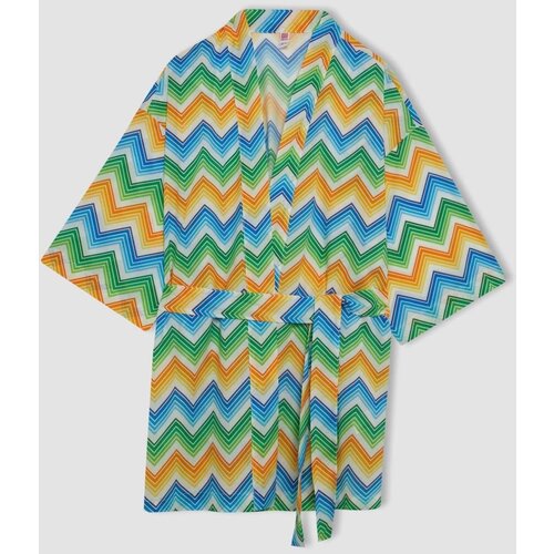 Defacto Fall in Love Patterned Cotton Kimono Cene