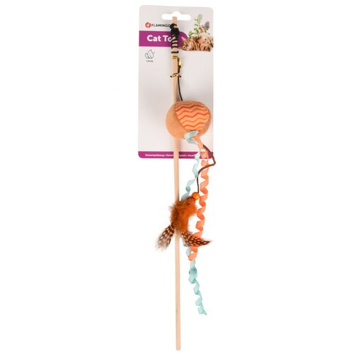 Flamingo igračka za mačke pecaljka kirk dangler ball 40cm narandžasta Cene