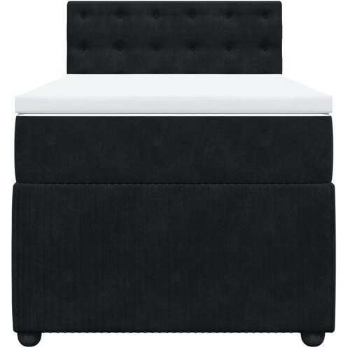 VidaXL Box spring krevet s madracem crni 100x200 cm bar&amp;scaron;unasti Slike