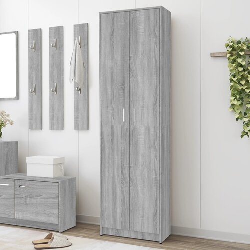 vidaXL Garderobna omara siva sonoma 55x25x189 cm konstruiran les Cene