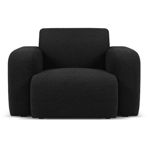 Micadoni Home Crna fotelja od boucl&amp;eacute; tkanine Molino &amp;ndash; Slike