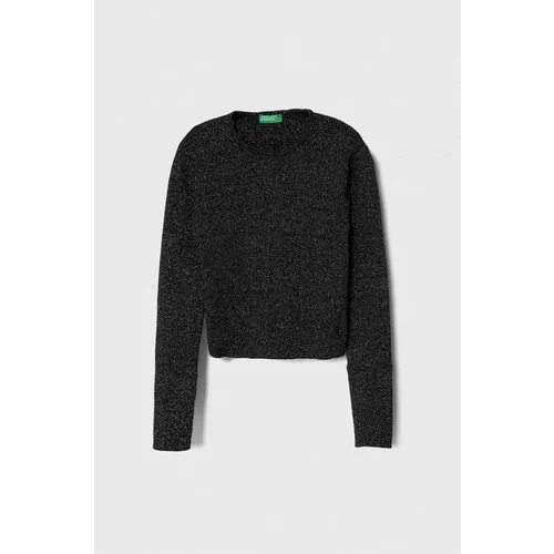 United Colors Of Benetton Otroški pulover črna barva