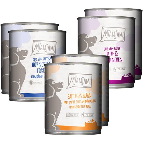 MjAMjAM Adult Dog 6 x 800 g - Miješano pakiranje I (3 vrste) Cijene