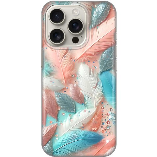  Torbica Silikonska Print za iPhone 16 Pro 6.3 Pastel Feathers Cene