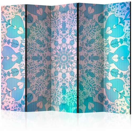  Paravan u 5 dijelova - Girly Mandala (Blue) II [Room Dividers] 225x172