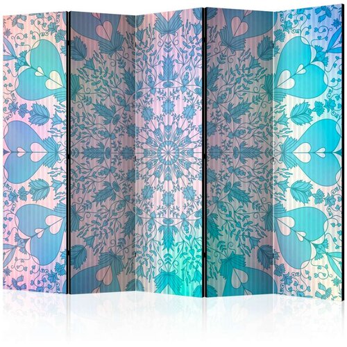  Paravan u 5 dijelova - Girly Mandala (Blue) II [Room Dividers] 225x172 Slike