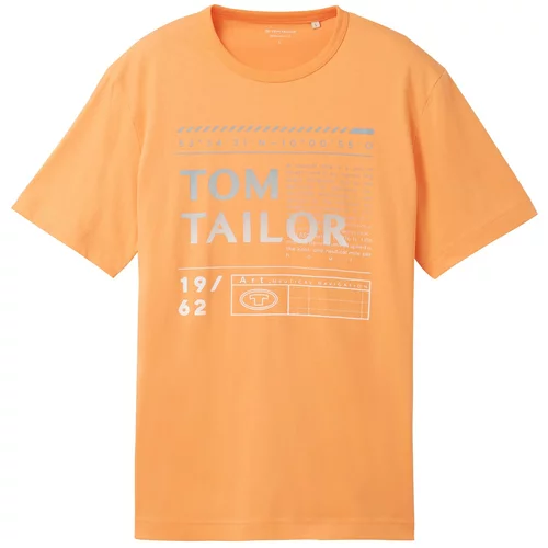 Tom Tailor Majica siva / narančasta / bijela