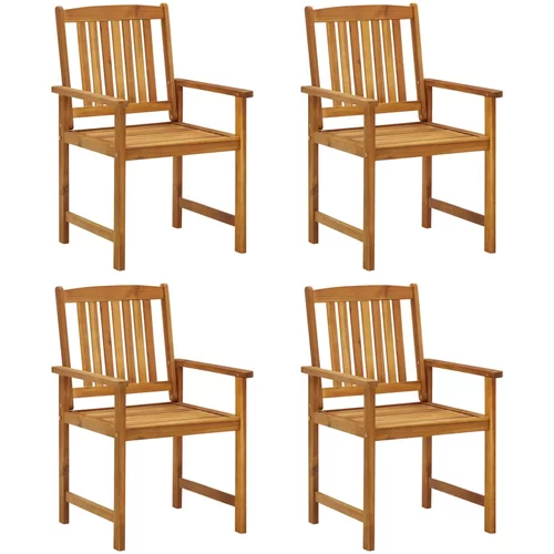  Redateljske stolice 4 kom od masivnog bagremovog drva