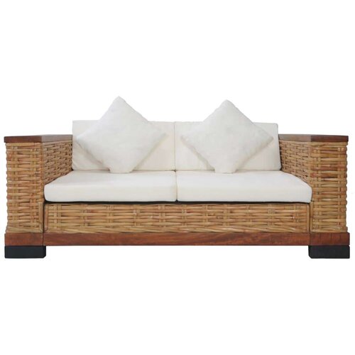 VidaXL 2-dijelni set sofa od prirodnog ratana s jastucima Slike