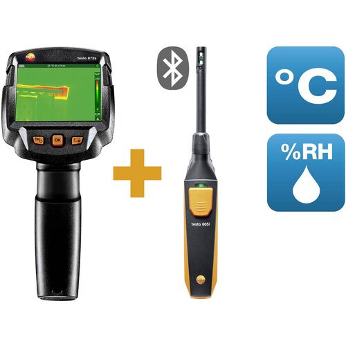 testo 872s građevinski dijagnostički set - termovizijska kamera 872 s Bluetooth sondom za vlažnost 605i 872s Baudiagnose-Set termalna kamera -30 do +650 °C 240 x 180 Pixel 9 Hz Cijene