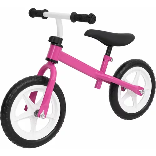 vidaXL Bicikl za ravnotežu s kotačima od 10 inča ružičasti