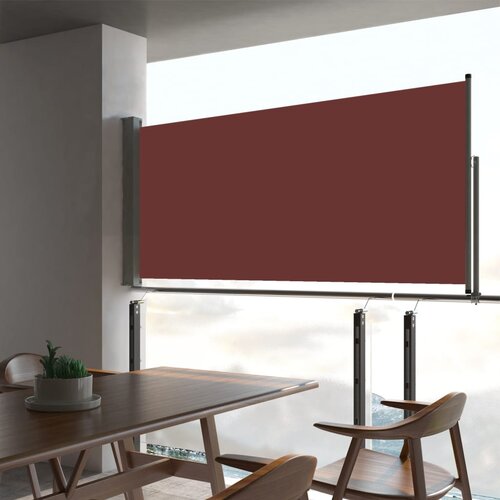 VidaXL Zložljiva stranska tenda za teraso 60x300 cm rjava Slike
