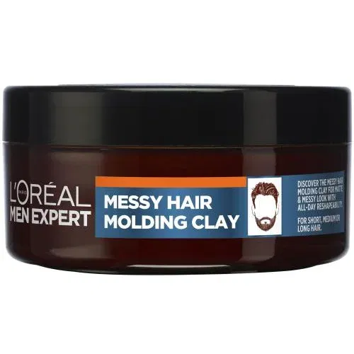 L'Oréal Paris Men Expert Barber Club Messy Hair Molding Clay glina za oblikovanje las s srednjo obstojnostjo 75 ml za moške