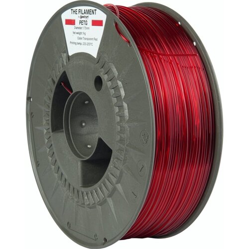 The Filament PETG Transparent Red - 1,75 mm / 1000 g Slike