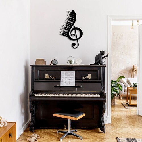 Wallity Zidna dekoracija Musical-309, 42x69cm, Crna Slike