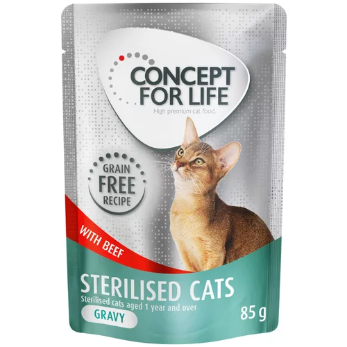 Concept for Life Sterilised Cats govedina bez žitarica - u umaku - 24 x 85 g