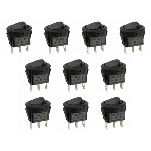 Delight 10x vgradno stikalo 16A 12V DC modra LED Cene