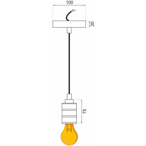 Toolight Stropna viseća svjetiljka Crna APP342-1CP Slike